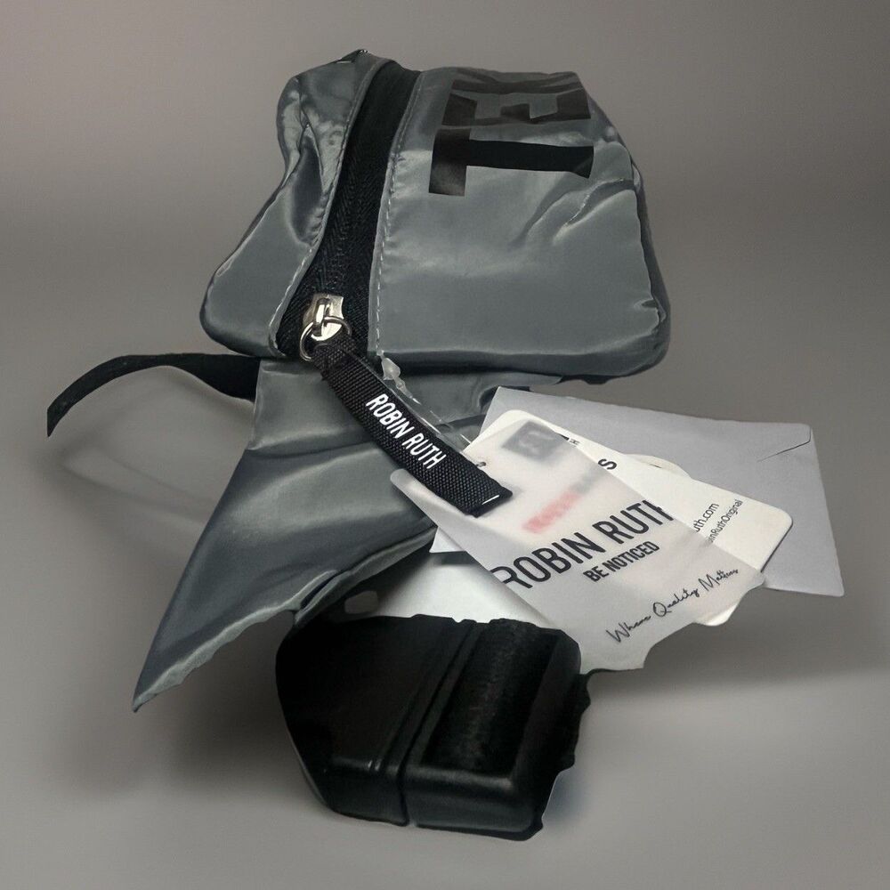 Robin Ruth Texas Waist Bag Fanny Pack NWT Gray Black Adjustable Belt Unisex - Picture 3 of 14